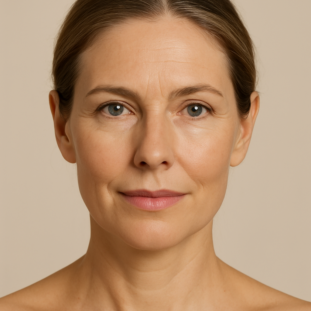 Woman with glowing skin