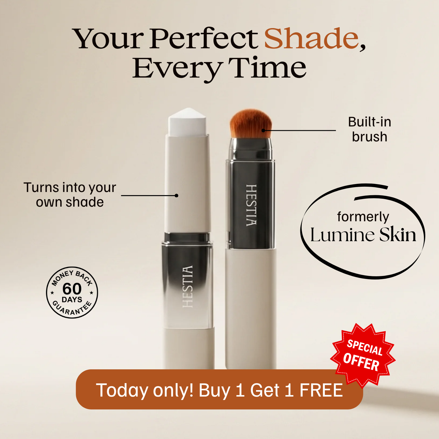 Color-Changing Foundation Stick